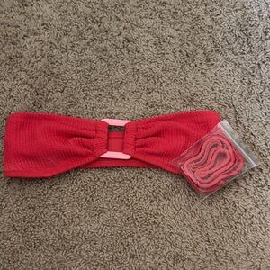 Aerie Red Bow Bikini Top